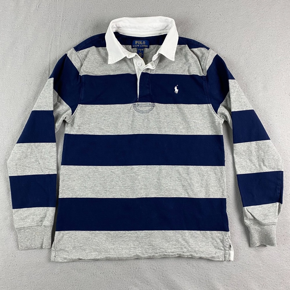 Polo Ralph Lauren Boys Rugby shirt 14-16 Classic Striped long sleeve pony